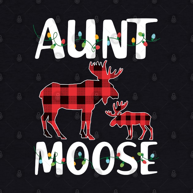 Red Plaid Aunt Moose Matching Family Pajama Christmas Gift by intelus